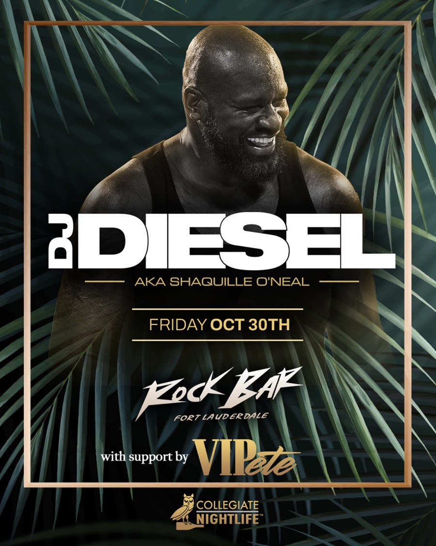 DJ Diesel (aka Shaquille O'Neal) at Rock Bar flyer