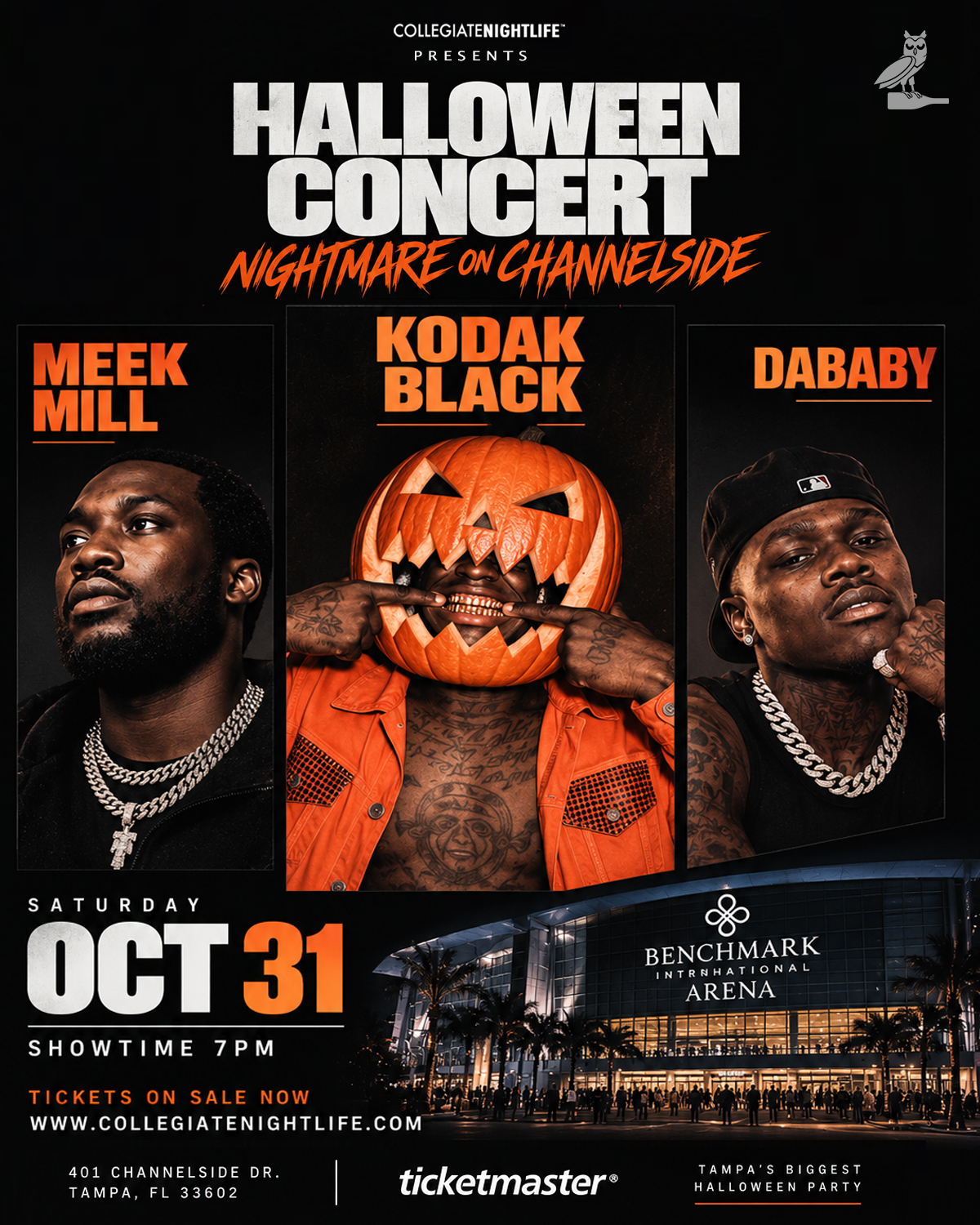 Nightmare on Channelside — Halloween Concert flyer